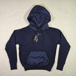 RLX Ralph Lauren Mens Small Golf Hoodie Wicking Blue Acrylic Cotton Elastane S